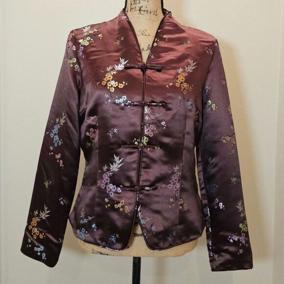 NWOT Women's Anne Carson Asian Quilted Jacket  Size PM - Picture 1 of 6